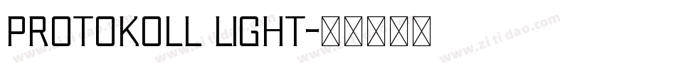 Protokoll Light字体转换